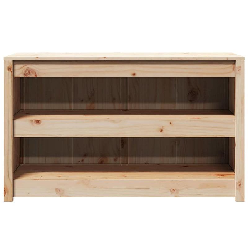 vidaXL Konyhaszekrény polcokkal Barna 106 x 55 x 64 cm Tömör fenyőfa