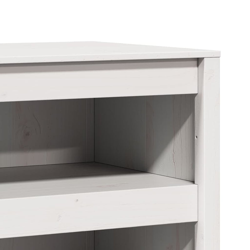 vidaXL Konyhaszekrény polcokkal Fehér 106 x 55 x 64 cm Tömör fenyőfa