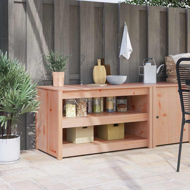 vidaXL Konyhaszekrény polcokkal Barna 106 x 55 x 64 cm Tömör fenyőfa