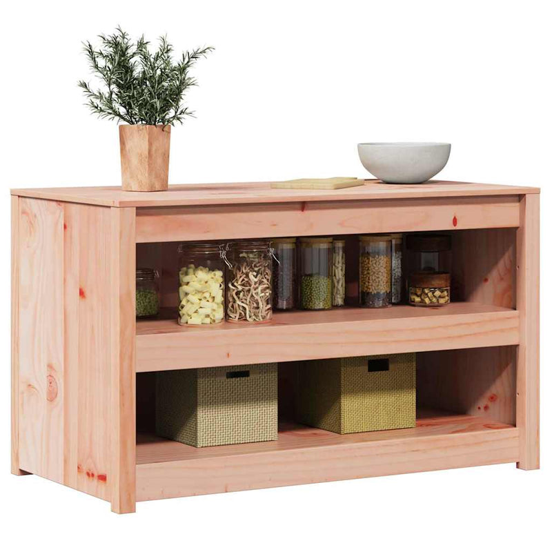 vidaXL Konyhaszekrény polcokkal Barna 106 x 55 x 64 cm Tömör fenyőfa