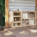 vidaXL Konyhaszekrény polcokkal Barna 55 x 55 x 92 cm Tömör fenyőfa