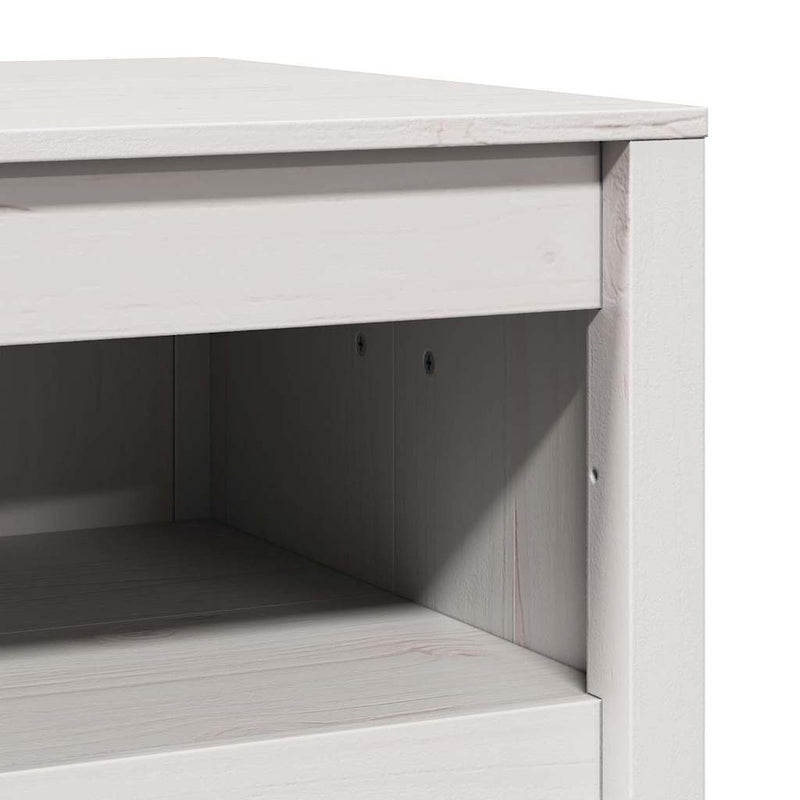 vidaXL Konyhaszekrény polcokkal Fehér 55 x 55 x 92 cm Tömör fenyőfa