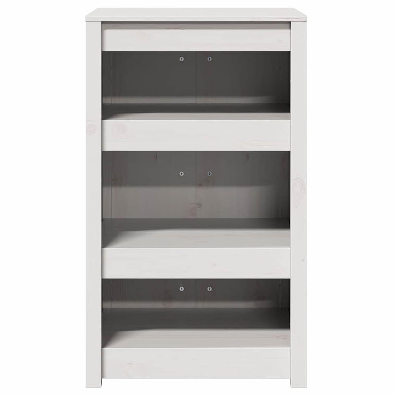 vidaXL Konyhaszekrény polcokkal Fehér 55 x 55 x 92 cm Tömör fenyőfa