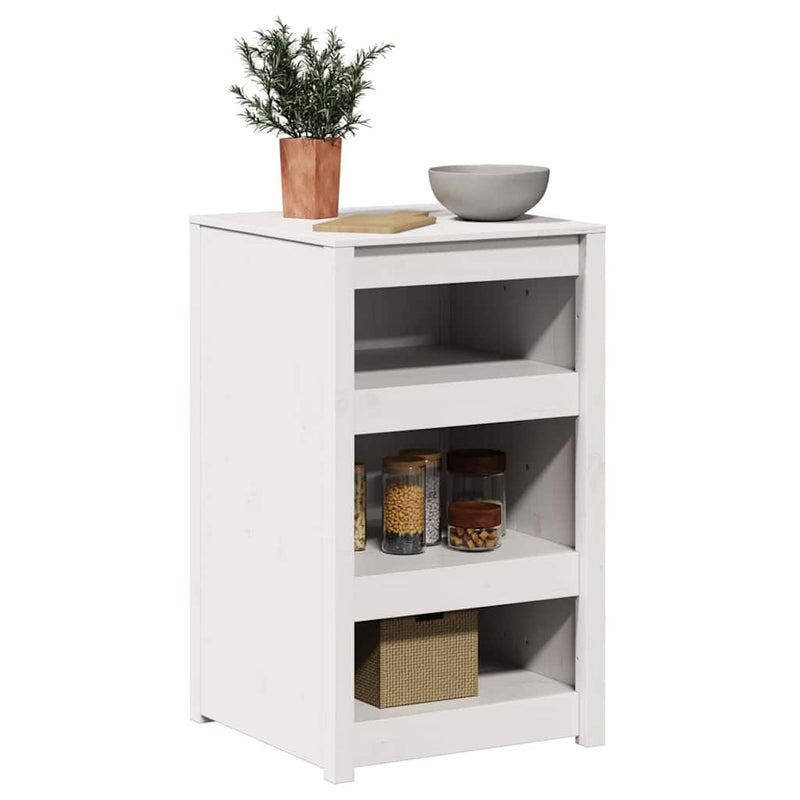vidaXL Konyhaszekrény polcokkal Fehér 55 x 55 x 92 cm Tömör fenyőfa