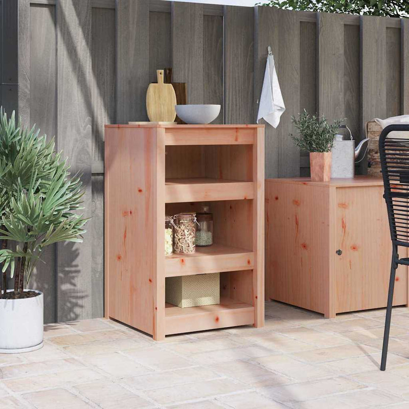 vidaXL Konyhaszekrény polcokkal Barna 55 x 55 x 92 cm Tömör fenyőfa