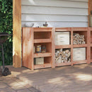 vidaXL Konyhaszekrény polcokkal Barna 55 x 55 x 92 cm Tömör fenyőfa