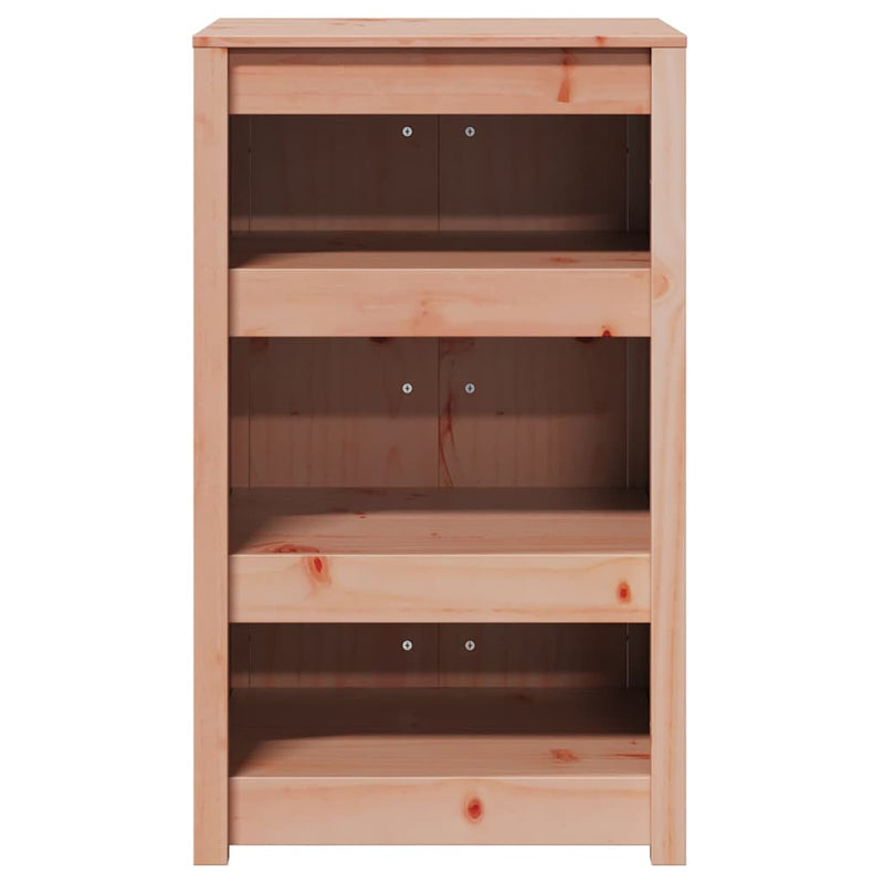 vidaXL Konyhaszekrény polcokkal Barna 55 x 55 x 92 cm Tömör fenyőfa