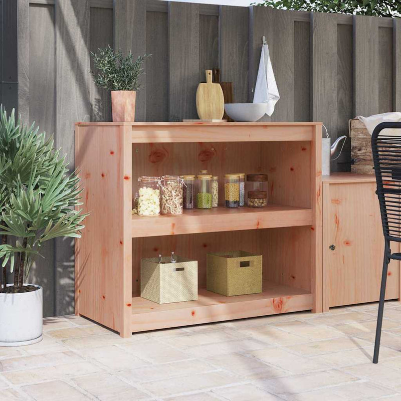 vidaXL Konyhaszekrény polcokkal Barna 106 x 55 x 92 cm tömör duglászfa