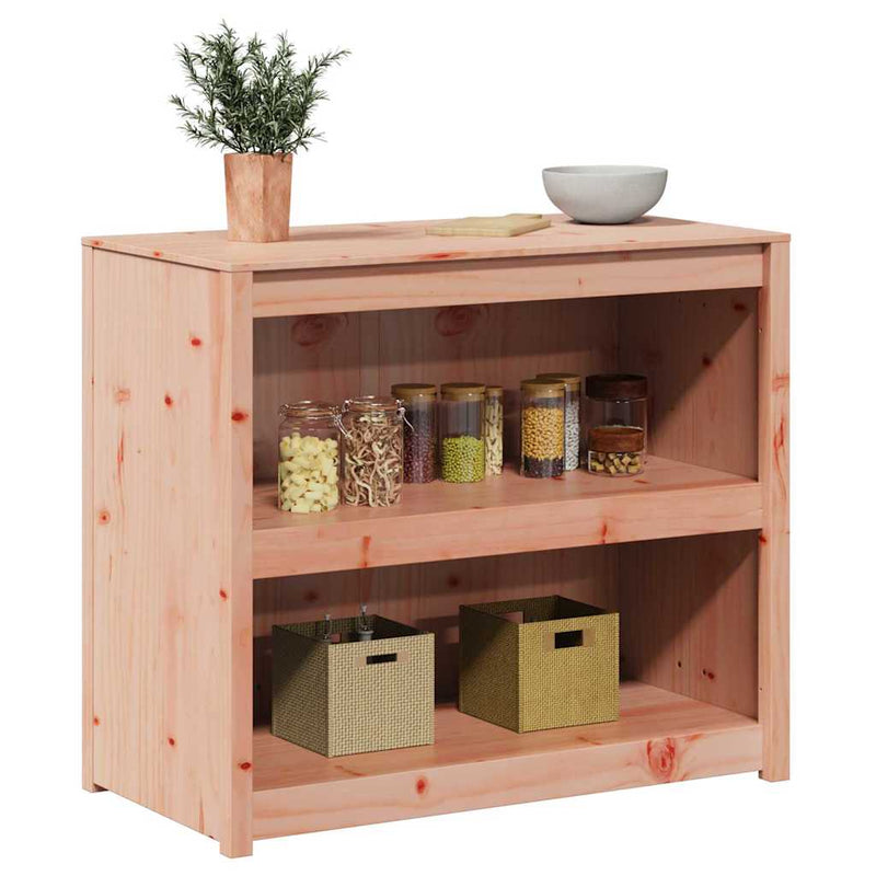 vidaXL Konyhaszekrény polcokkal Barna 106 x 55 x 92 cm tömör duglászfa