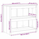 vidaXL Konyhaszekrény polcokkal Barna 106 x 55 x 92 cm tömör duglászfa