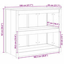 vidaXL Konyhaszekrény polcokkal MEPPEL Barna Tölgy 106 x 55 x 92 cm