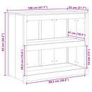 vidaXL Konyhaszekrény polcokkal MEPPEL Barna Tölgy 106 x 55 x 92 cm