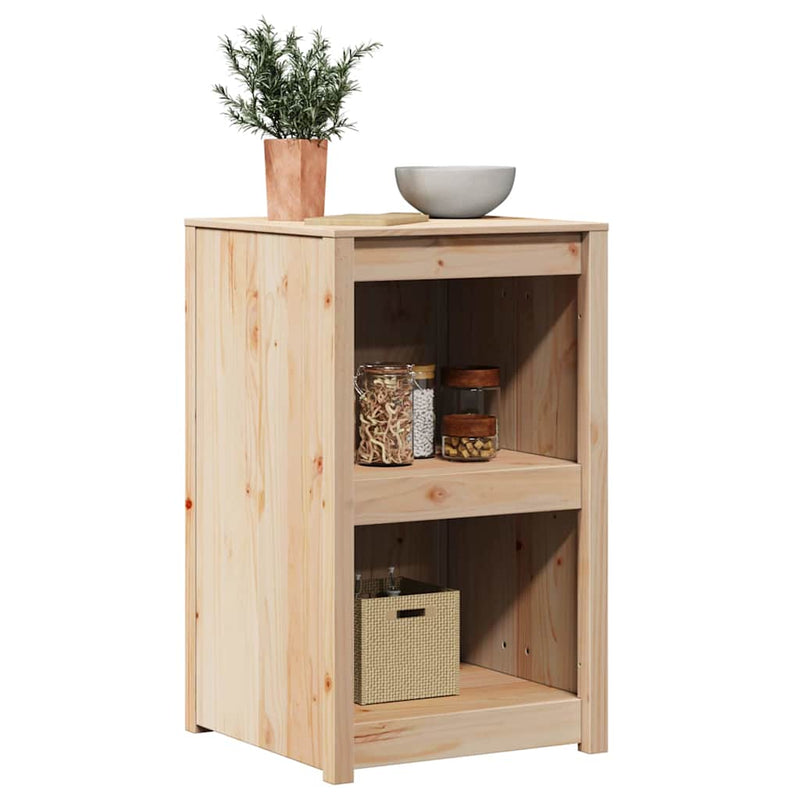 vidaXL Konyhaszekrény polcokkal Barna 55 x 55 x 92 cm Tömör fenyőfa