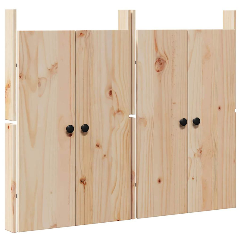 vidaXL Konyhai ajtó ajtóval 2 pcs Krém 50 x 9 x 82 cm Tömör fenyőfa