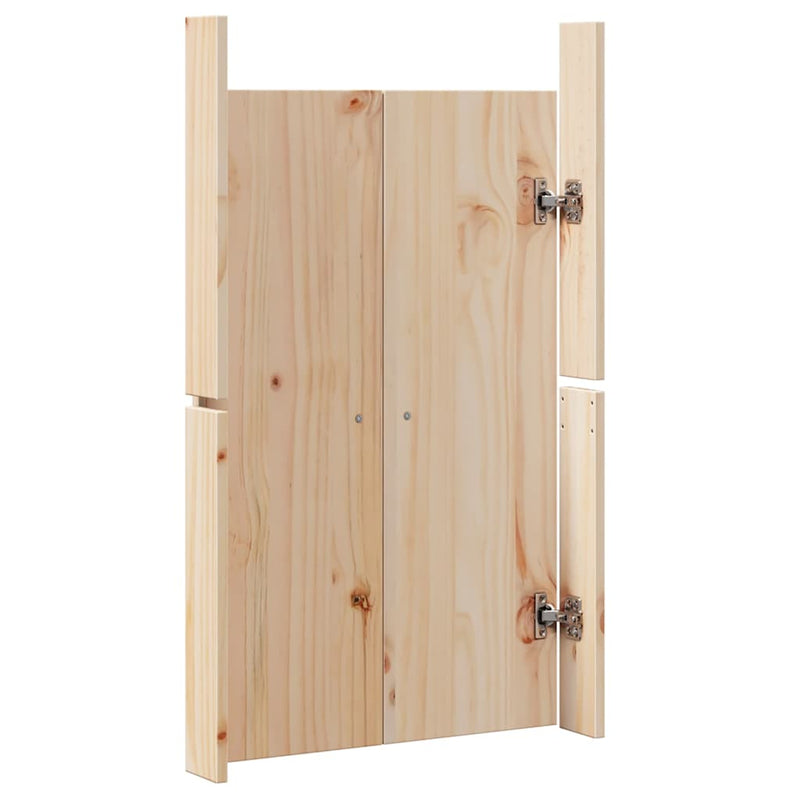 vidaXL Konyhai ajtó ajtóval 2 pcs Krém 50 x 9 x 82 cm Tömör fenyőfa