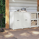 vidaXL Konyhai ajtó MEPPEL 2 pcs Fehér 50 x 9 x 82 cm Tömör fenyőfa