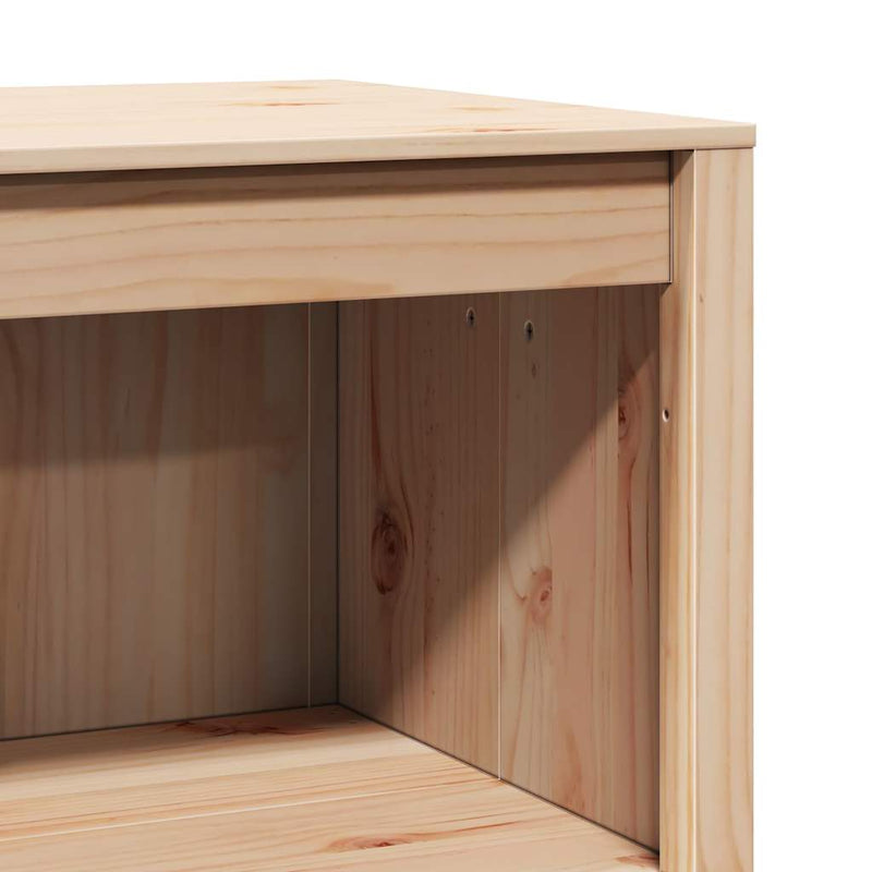 vidaXL Konyhaszekrény polcokkal Barna 106 x 55 x 92 cm Tömör fenyőfa