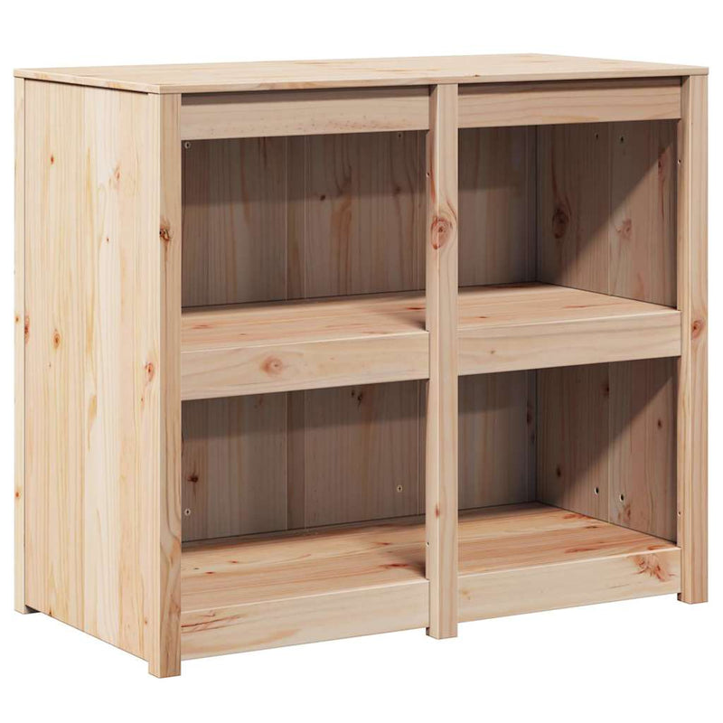vidaXL Konyhaszekrény polcokkal Barna 106 x 55 x 92 cm Tömör fenyőfa
