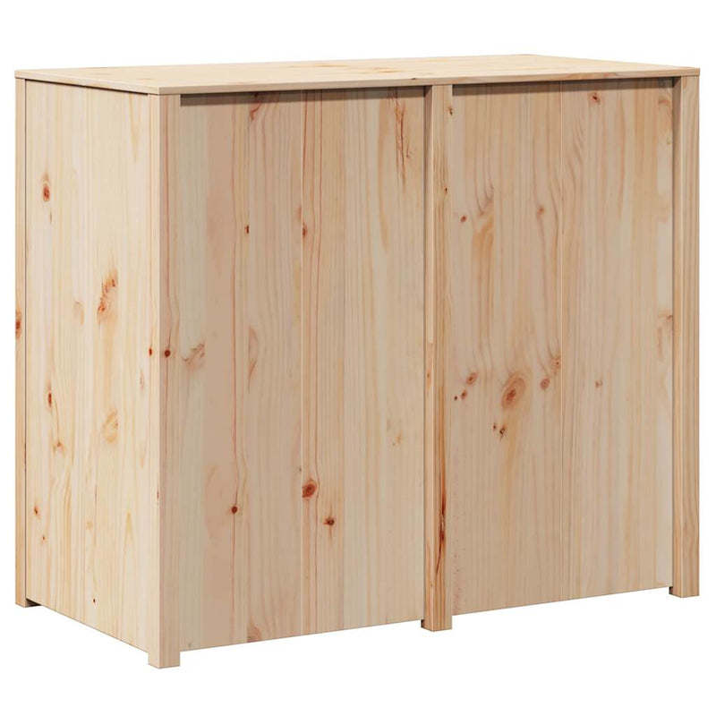 vidaXL Konyhaszekrény polcokkal Barna 106 x 55 x 92 cm Tömör fenyőfa