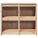 vidaXL Konyhaszekrény polcokkal Barna 106 x 55 x 92 cm Tömör fenyőfa