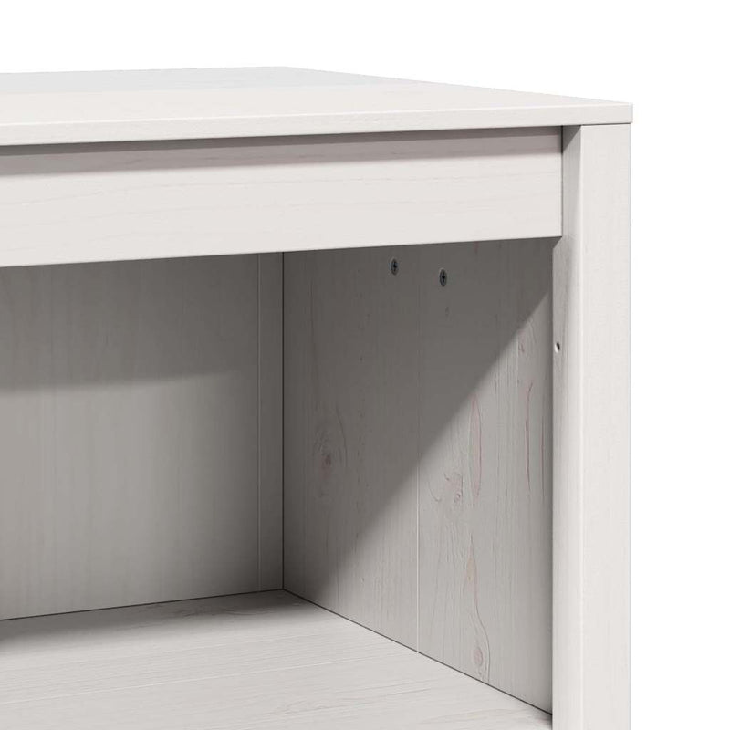 vidaXL Konyhaszekrény Meleg fehér 106 x 55 x 92 cm Tömör fenyőfa