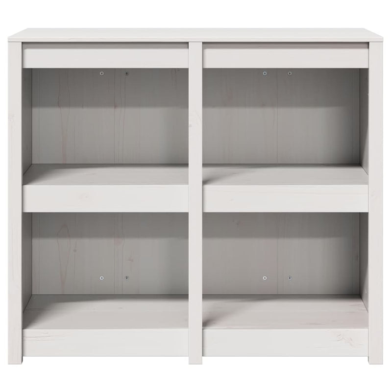 vidaXL Konyhaszekrény Meleg fehér 106 x 55 x 92 cm Tömör fenyőfa