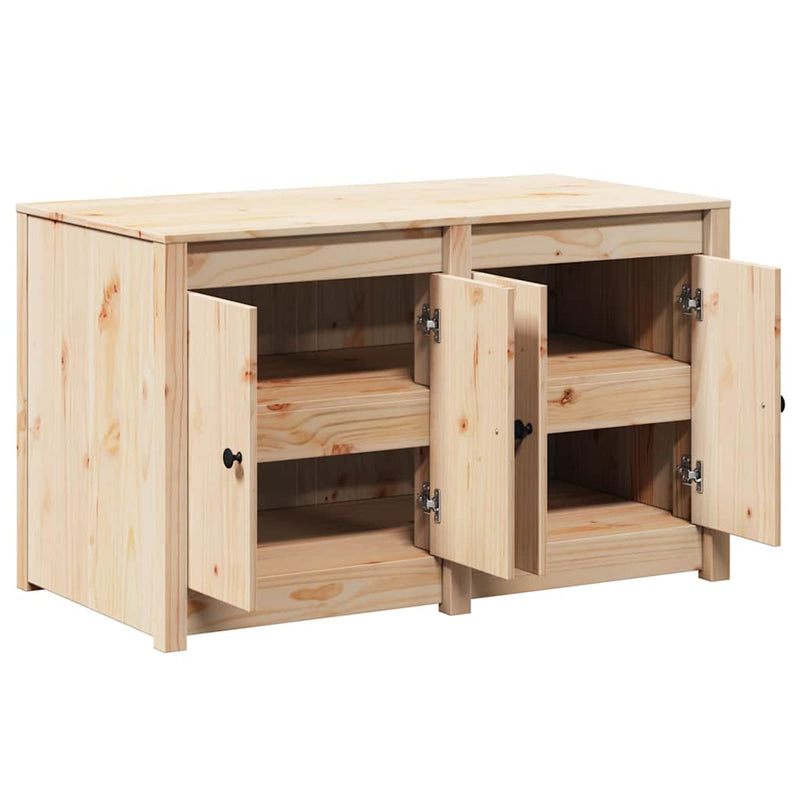 vidaXL Konyhaszekrény polcokkal Barna 106 x 55 x 64 cm Tömör fenyőfa