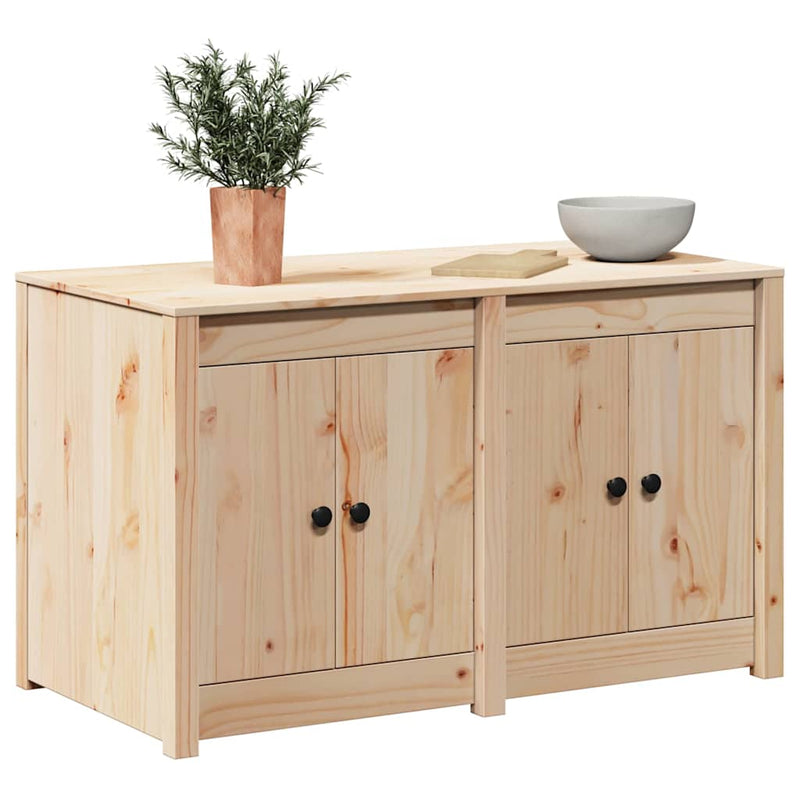 vidaXL Konyhaszekrény polcokkal Barna 106 x 55 x 64 cm Tömör fenyőfa