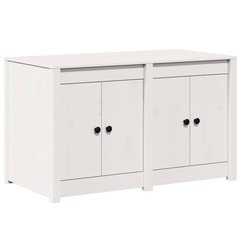 vidaXL Konyhaszekrény polcokkal Fehér 106 x 55 x 64 cm Tömör fenyőfa