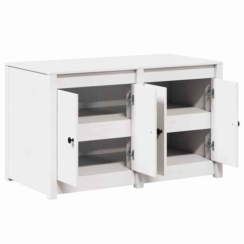 vidaXL Konyhaszekrény polcokkal Fehér 106 x 55 x 64 cm Tömör fenyőfa