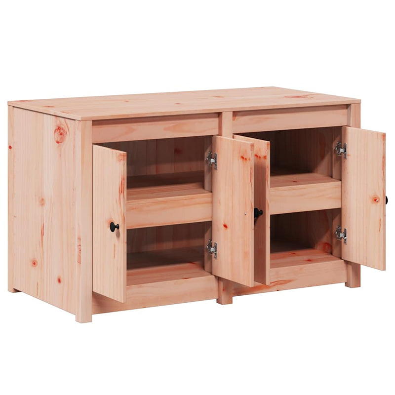vidaXL Konyhaszekrény polcokkal Barna 106 x 55 x 64 cm Tömör fenyőfa