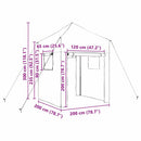 vidaXL Üvegház pop-up kerettel tetővel Zöld 200 x 200 x 300 cm Vas