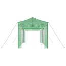 vidaXL Üvegház pop-up kerettel tetővel Zöld 280 x 410 x 315 cm Vas