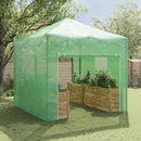 vidaXL Üvegház pop-up kerettel tetővel Zöld 290 x 290 x 315 cm Vas