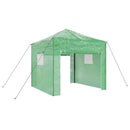 vidaXL Üvegház pop-up kerettel tetővel Zöld 290 x 290 x 315 cm Vas