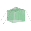 vidaXL Üvegház pop-up kerettel tetővel Zöld 290 x 290 x 315 cm Vas