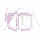 vidaXL Üvegház pop-up kerettel tetővel Zöld 290 x 290 x 315 cm Vas