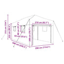 vidaXL Üvegház pop-up kerettel tetővel Zöld 290 x 580 x 315 cm Vas