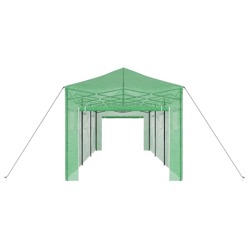 vidaXL Melegház tetővel Zöld 290 x 870 x 315 cm Acél