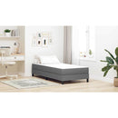 vidaXL Ágy Matrac matracmal Világosszürke 80 x 200 cm szövet