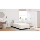 vidaXL Ágy Matrac matracmal Krém 80 x 200 cm szövet