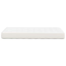 vidaXL Ágy Matrac matracmal Krém 90 x 200 cm szövet