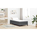 vidaXL Ágy Matrac matracmal Szürke 100 x 200 cm szövet