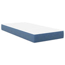 vidaXL Ágy Matrac matracmal Kék 100 x 200 cm szövet