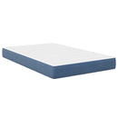 vidaXL Ágy Matrac matracmal Kék 120 x 190 cm szövet