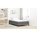 vidaXL Ágy Matrac matracmal Világosszürke 120 x 200 cm szövet