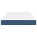 vidaXL Ágy Matrac matracmal Kék 120 x 200 cm szövet