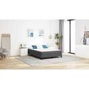 vidaXL Ágy Matrac matracmal Világosszürke 140 x 190 cm szövet