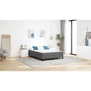 vidaXL Ágy Matrac matracmal Szürke 140 x 190 cm szövet