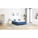 vidaXL Ágy Matrac matracmal Kék 140 x 190 cm szövet